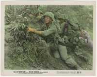 3r0057 HALLS OF MONTEZUMA color 8x10.25 still 1951 Richard Widmark & soldiers take cover on ground!