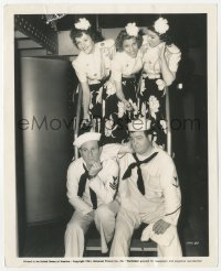3r0301 IN THE NAVY 8x10 still 1941 Bud Abbott & Lou Costello with the Andrews Sisters!