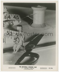 3r0302 INCREDIBLE SHRINKING MAN 8.25x10 still 1957 FX image of tiny Grant Williams & giant scissors!