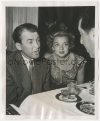 3r0311 JAMES STEWART/MYRNA DELL 8.25x10 news photo 1948 on a date at Ciro's in Hollywood!