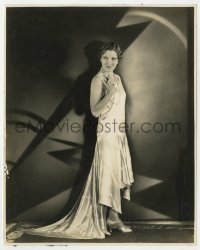 3r0318 JEAN ARTHUR 7.75x9.5 still 1920s modeling cool outfit over deco background early in career!