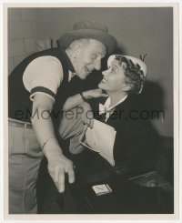 3r0322 JIMMY DURANTE/GLORIA SWANSON 8x10 still 1952 wacky NBC photo rehearsing lines by Herb Ball!