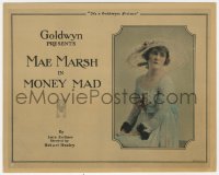 3r0402 MONEY MAD 8x10 LC 1918 pretty portrait of Mae Marsh in murder mystery, title card, rare!