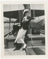 3r0389 MAUREEN O'SULLIVAN 8x10 still 1935 MGM's bright Irish lass goes sailing on her own boat!