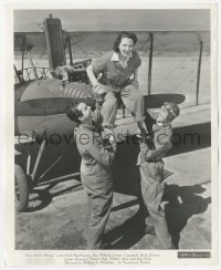 3r0394 MEN WITH WINGS 8.25x10 still 1938 Louise Campbell, Fred MacMurray & Ray Milland by plane!
