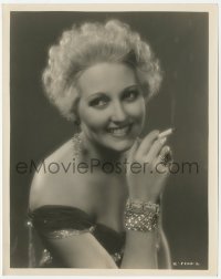3r0451 PALOOKA 8x10 still 1934 portrait of sexy Thelma Todd with sparkling jewelry & cigarette!
