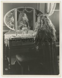 3r0458 PEARL WHITE deluxe 8x10 still 1920s the famous silent serial star brushing hair at vanity!