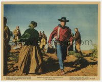 3r0064 SEARCHERS color 8x10 still #9 1956 c/u of John Wayne walking away from funeral, John Ford