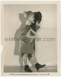 3r0528 SKIPPY 8x10.25 still 1931 cute profile portrait of Jackie Cooper holding the title novel!