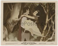 3r0044 SNOW WHITE & THE SEVEN DWARFS color-glos 8x10 still 1937 iconic scene of prince holding her!