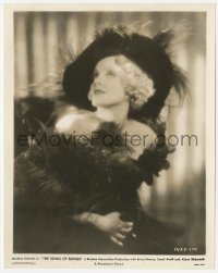 3r0535 SONG OF SONGS 8x10.25 still 1933 great c/u of Marlene Dietrich wearing feathered dress & hat!