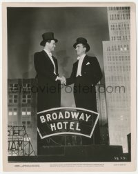 3r0546 STARS OVER BROADWAY 8x10.25 still 1935 Pat O'Brien & James Melton on miniature Broadway set!