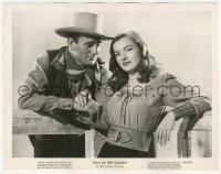 3r0559 TALL IN THE SADDLE 8x10 still 1944 best portrait of big John Wayne & beautiful Ella Raines!
