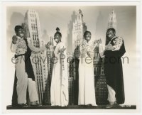 3r0582 TOP OF THE TOWN 8x10 still 1937 close up of four Ethiopian singers by model skyscrapers!