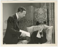 3r0589 TWO FOR TONIGHT 8x10 key book still 1935 Thelma Todd stares at man handing papers to her!