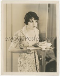 3r0609 WHEEL OF CHANCE 8x10 still 1928 close up of Lina Basquette carrying tea on serving tray!