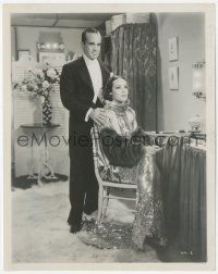 3r0634 WONDER BAR 8x10.25 still 1934 Al Jolson standing over smoking Dolores Del Rio in great dress!