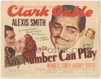 3r0660 ANY NUMBER CAN PLAY TC 1949 sexy Alexis Smith is Clark Gable's new number, Audrey Totter!
