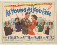 3r0004 AS YOUNG AS YOU FEEL TC 1951 sexy Marilyn Monroe, Woolley, Ritter, Jean Peters, David Wayne