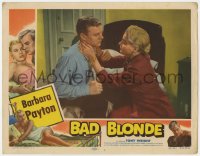 3r0999 BAD BLONDE LC #3 1953 bad girl Barbara Payton with boxer Tony Wright in bedroom!