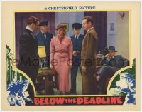 3r1016 BELOW THE DEADLINE LC 1936 pretty Cecilia Parker surrounded by bad guys, one with a gun!