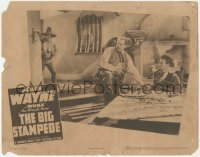 3r1019 BIG STAMPEDE LC R1939 young John Wayne tied up by Noah Beery in the bad guys' hideout!