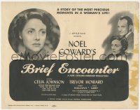 3r0693 BRIEF ENCOUNTER TC 1946 David Lean & Noel Coward classic, Trevor Howard, Celia Johnson!