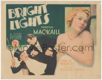 3r0694 BRIGHT LIGHTS TC 1930 Frank Fay & Noah Beery fighting over pretty Dorothy Mackaill, rare!