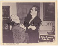 3r1036 BULLDOG DRUMMOND STRIKES BACK LC 1947 Ron Randell holding up old man & punching him!