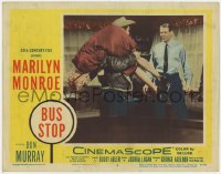 3r0020 BUS STOP LC #6 1956 c/u of Don Murray carrying sexy Marilyn Monroe over his shoulder!