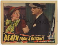 3r1089 DEATH FROM A DISTANCE LC 1935 close up of Russell Hopton grabbing pretty Lola Lane!