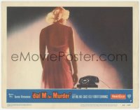 3r1092 DIAL M FOR MURDER LC #7 1954 Alfred Hitchcock, classic image of Grace Kelly standing by phone