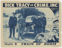 3r1095 DICK TRACY VS. CRIME INC. chapter 8 LC 1941 Ralph Byrd & police wait for the Train of Doom!