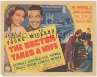 3r0733 DOCTOR TAKES A WIFE TC 1940 Ray Milland & sexy Loretta Young, the romance is contagious!