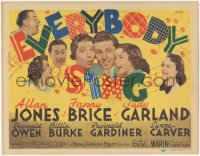 3r0746 EVERYBODY SING TC 1938 Judy Garland, Allan Jones, Fanny Brice, all singing together!