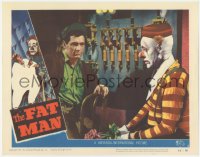 3r1119 FAT MAN LC #4 1951 close up of young Rock Hudson with world famous clown Emmett Kelly!