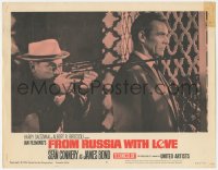 3r1142 FROM RUSSIA WITH LOVE LC #6 1964 Pedro Armendariz aims rifle on Sean Connery's shoulder!