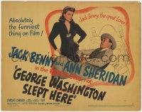 3r0765 GEORGE WASHINGTON SLEPT HERE TC 1942 sexy Ann Sheridan looks annoyed at sleeping Jack Benny!