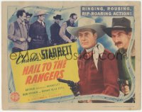3r0782 HAIL TO THE RANGERS TC 1943 singing cowboy Charles Starrett & Arthur Arkansas Hunnicutt!
