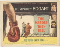 3r0783 HARDER THEY FALL TC 1956 Humphrey Bogart, Rod Steiger, cool boxing artwork, classic!