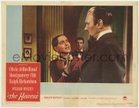 3r1171 HEIRESS LC #4 1949 William Wyler, Olivia de Havilland argues & Montgomery Clift looks on!