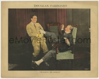 3r1179 HIS MAJESTY THE AMERICAN LC 1919 happy Douglas Fairbanks pulls older man out of chair!