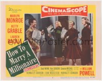 3r0025 HOW TO MARRY A MILLIONAIRE LC #3 1953 Mitchell, Marilyn Monroe, Betty Grable & Lauren Bacall!