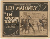 3r0799 IN WRONG RIGHT TC 1923 cowboy Leo Maloney in the Range Rider series, ultra rare!