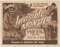 3r0800 INVISIBLE MONSTER chapter 6 TC 1950 Manhattan crook murders for millions, Ordeal by Fire!