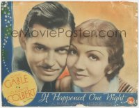 3r1209 IT HAPPENED ONE NIGHT LC 1934 best portrait of Clark Gable & Claudette Colbert, Frank Capra!