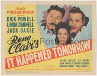 3r0804 IT HAPPENED TOMORROW TC 1944 Dick Powell, Linda Darnell, Oakie, directed by Rene Clair!