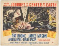 3r0806 JOURNEY TO THE CENTER OF THE EARTH TC 1959 Jules Verne, cool sci-fi monster art!