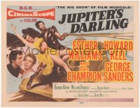 3r0809 JUPITER'S DARLING TC 1955 great art of sexy Esther Williams & Howard Keel on chariot!