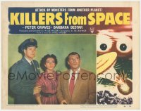 3r1213 KILLERS FROM SPACE LC #5 1954 James Seay, Frank Gerstle & Barbara Bestar stare in amazement!